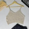 black striped knit tank top