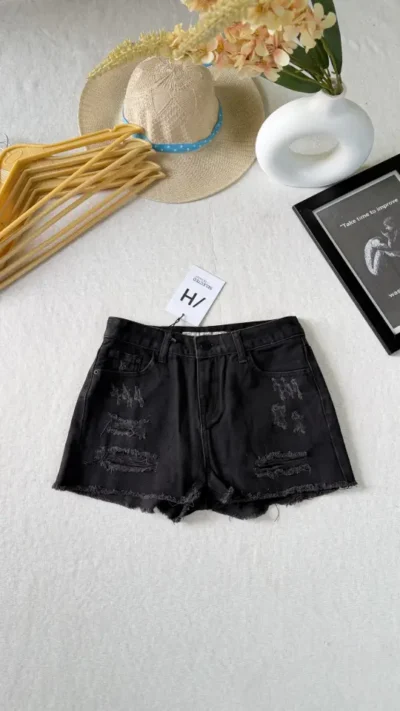 Shadow Wash Denim Shorts